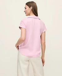 Ann Taylor Split Neck Blouse Women's