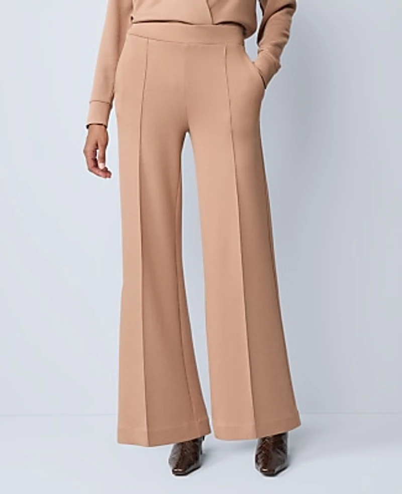 Ann Taylor Petite Weekend Easy Wide-Leg Pant CloudPlush Flower Pot Women's