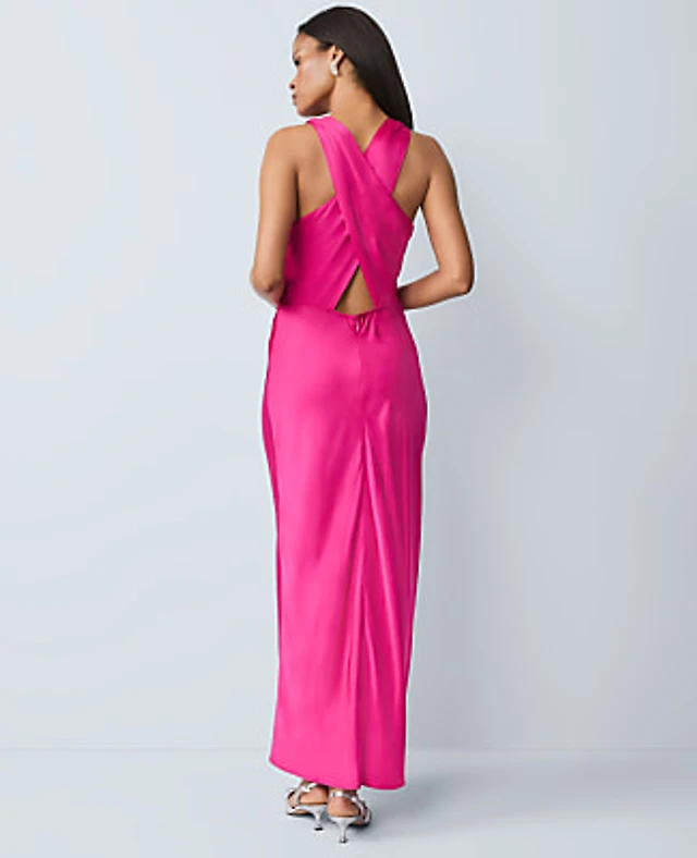taylor satin maxi dress TAYLOR SATIN MAXI DRESS