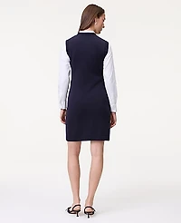 Ann Taylor Button Sweater Dress Night Sky Women's