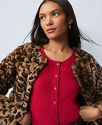 Ann Taylor Petite Weekend Crew Neck Cardigan Women's