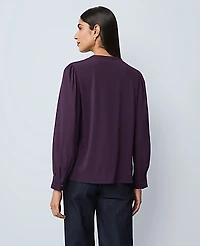 Ann Taylor Mixed Media Pintuck Top Women's
