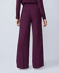 Ann Taylor The Petite Wide-Leg Pant Fluid Crepe Winter Bloom Women's
