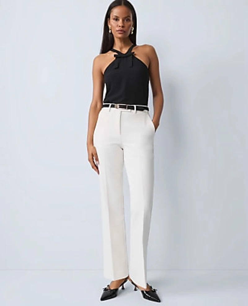 Ann Taylor Petite Bow Halter Top Black Women's