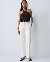 Ann Taylor Petite Bow Halter Top Black Women's