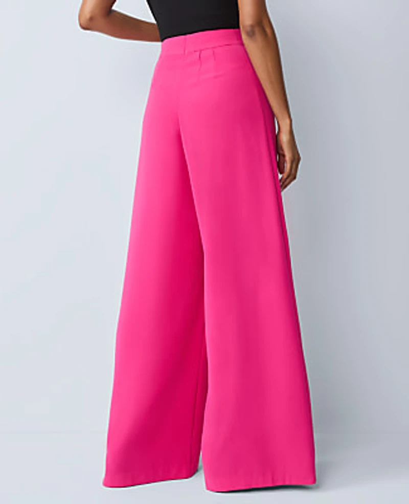 Ann Taylor The Petite Statement Palazzo Pant Electric Pink Women's