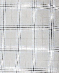 Ann Taylor The Straight Trouser Plaid — Curvy Fit Tan/Blue Combo Women's