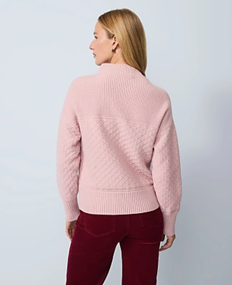 Ann Taylor Weekend Mixed Stitch Sweater Women's