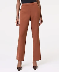 Ann Taylor The Relaxed Ankle Pant Textured Crepe Tortoise Shell Brown Women's