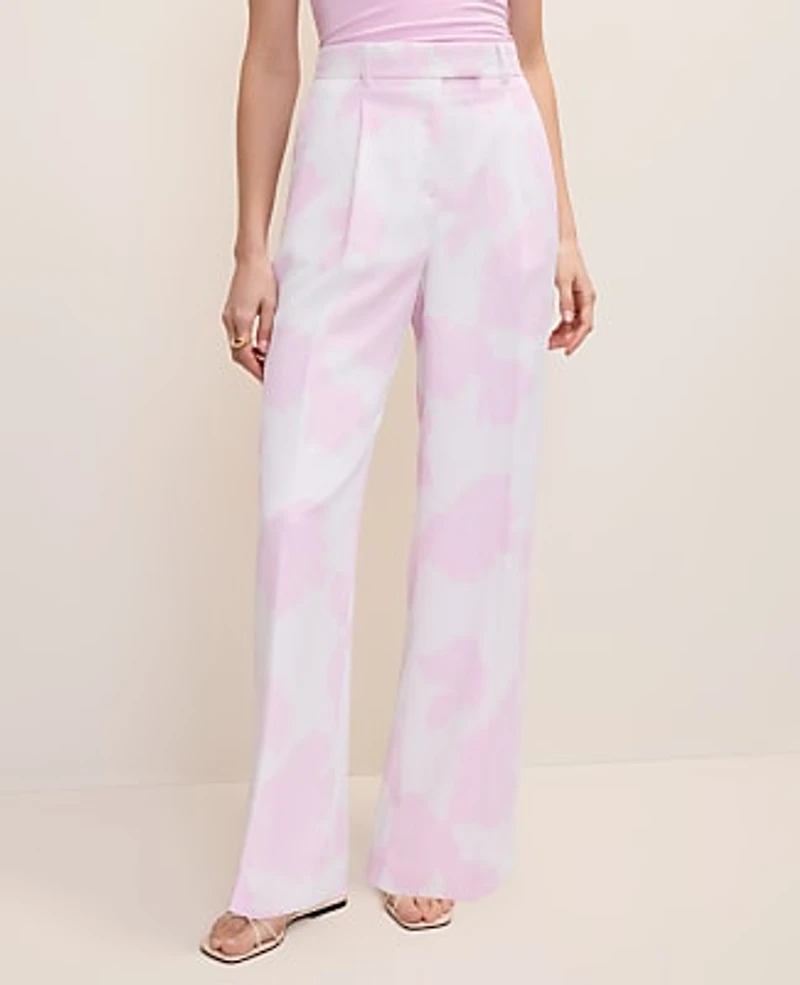 Ann Taylor The Pleated Floral Pant White - Pirouette Women's