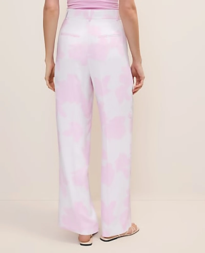 Ann Taylor The Pleated Floral Pant White - Pirouette Women's