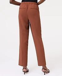 Ann Taylor The Petite Relaxed Ankle Pant in Textured Crepe Size 4 Tortoise Shell Brown Women's