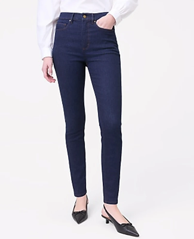 Ann Taylor The Petite Skinny Jean Size 00 Classic Rinse Wash Women's