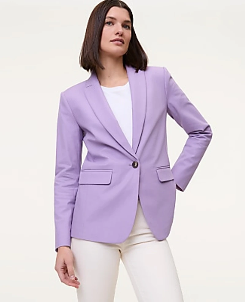 Ann Taylor The Longline Blazer Bi-Stretch Twill Women's