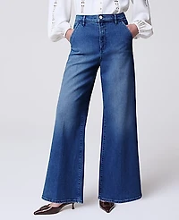Ann Taylor The Petite Denim Trouser Dark Wash Women's