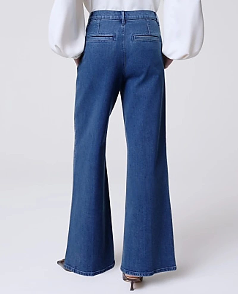 Ann Taylor The Petite Denim Trouser Dark Wash Women's