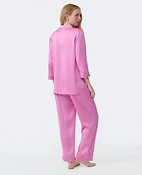 Ann Taylor Satin Pajama Set Dusty Mauve Women's