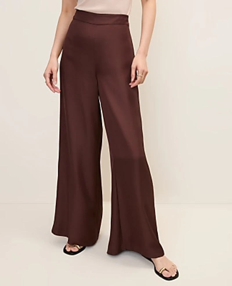 Ann Taylor The Statement Palazzo Pant Rich Walnut Women's