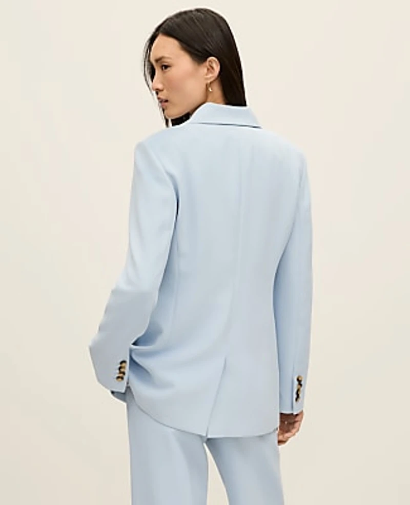 Ann Taylor The Fitted Long Blazer Fluid Crepe Women's