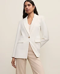 Ann Taylor The Fitted Long Blazer Fluid Crepe Women's