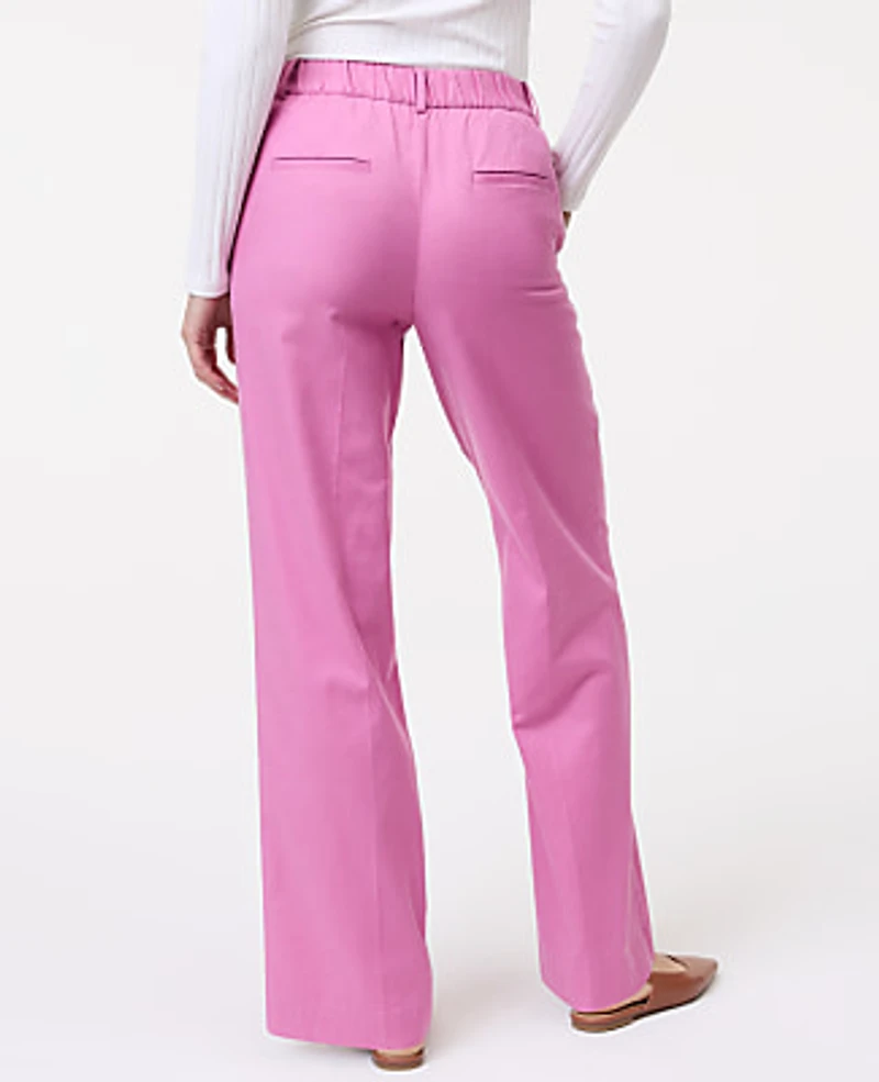 Ann Taylor Petite Weekend Everyday Wide-Leg Pant Size 10 Dusty Mauve Women's
