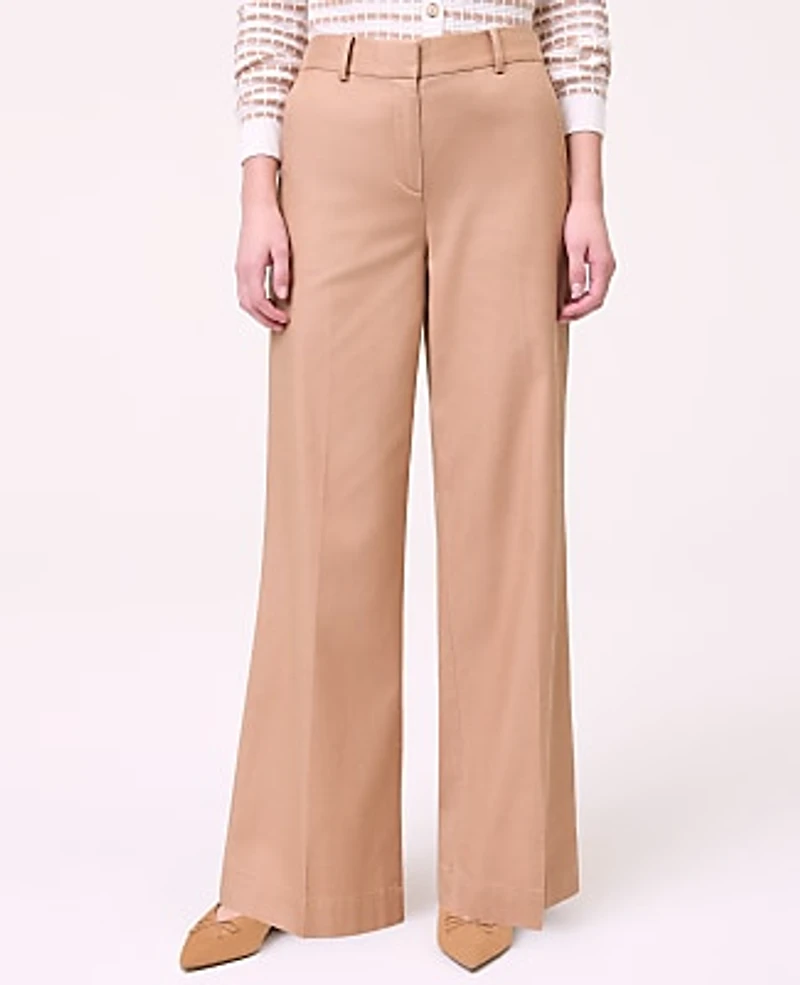 Ann Taylor Petite Weekend Everyday Wide-Leg Pant Women's