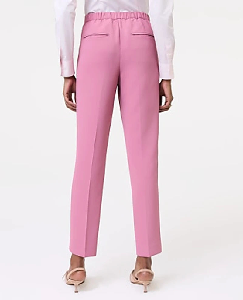 Ann Taylor The Relaxed Ankle Pant in Fluid Crepe Size 6 Smokey Rose Women's