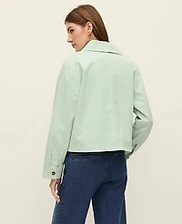 Ann Taylor Weekend Shirt Jacket Aqua Foam Women's