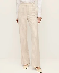 Ann Taylor The Flare Trouser Pinstripe Cream Multi Women's