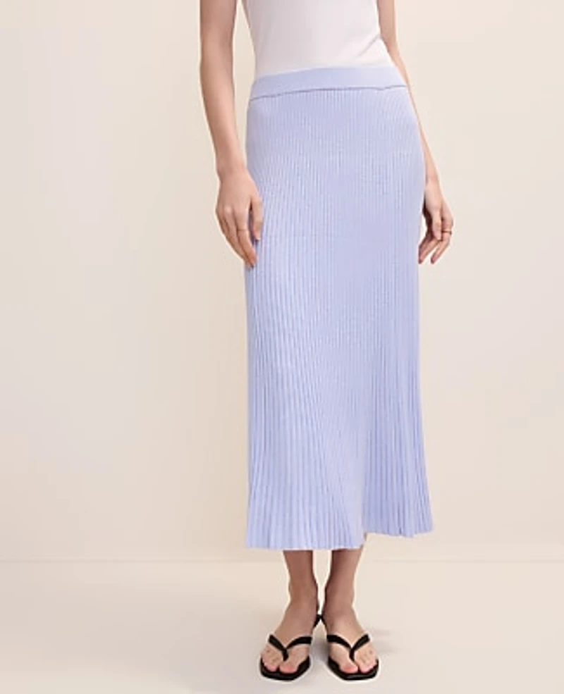 Ann Taylor Ribbed Midi Sweater Skirt Women's