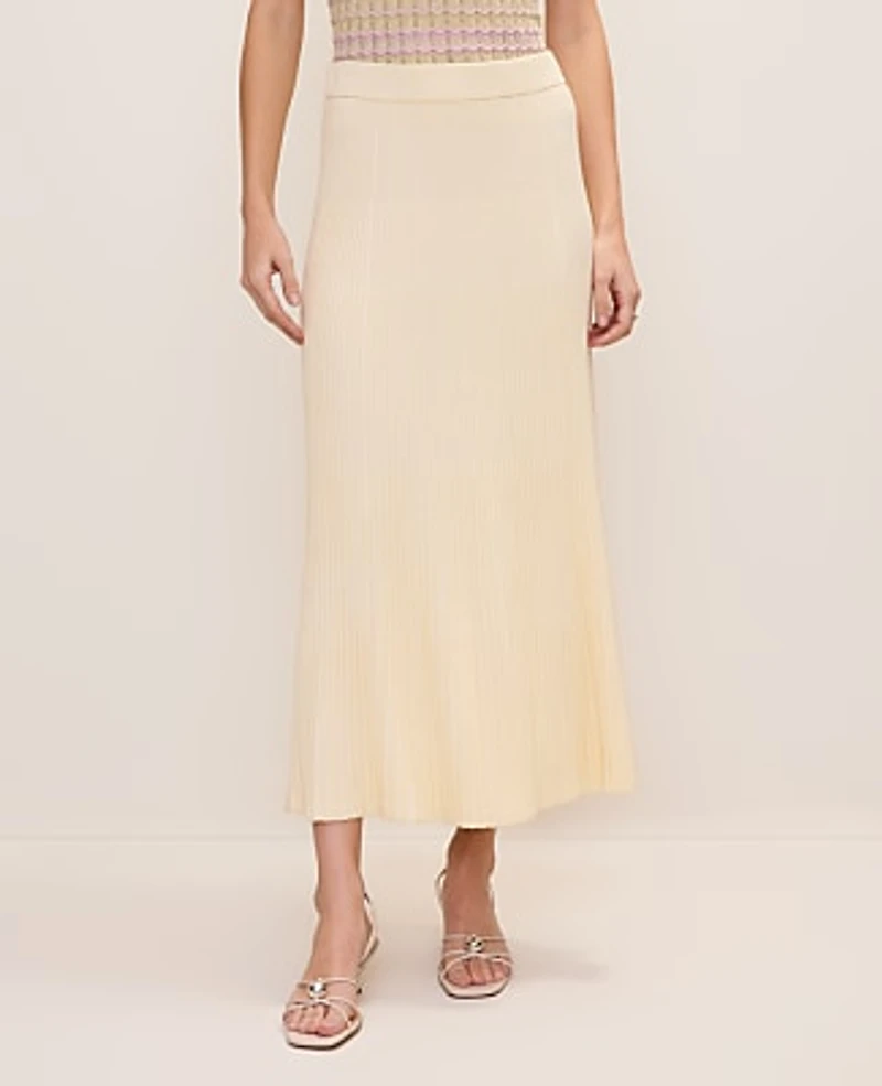 Ann Taylor Ribbed Midi Sweater Skirt Women's