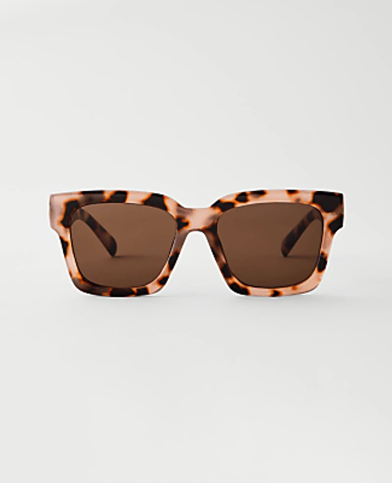 Ann Taylor Oversized Curved Square Sunglasses Women's