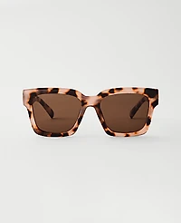 Ann Taylor Oversized Curved Square Sunglasses Women's