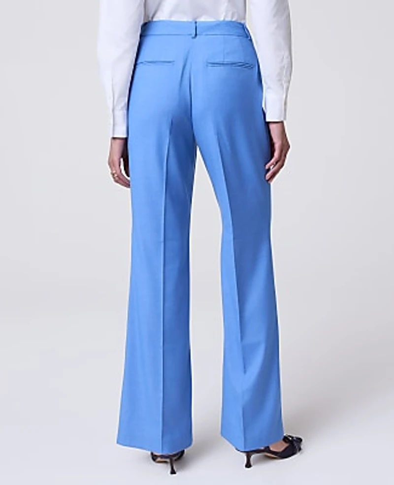 Ann Taylor The Petite Flare Trouser — Curvy Fit Bluebird Melange Women's