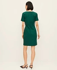Ann Taylor Petite Ponte Shift Dress Size 0 Shade Tree Women's