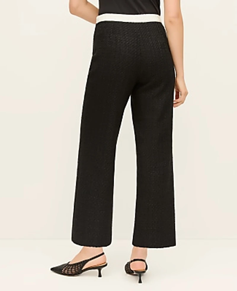 Ann Taylor The Grace Straight Pant in Tweed Size 6 Black Women's