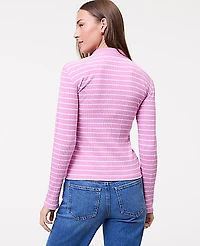 Ann Taylor Weekend Striped Polo Shirt Women's