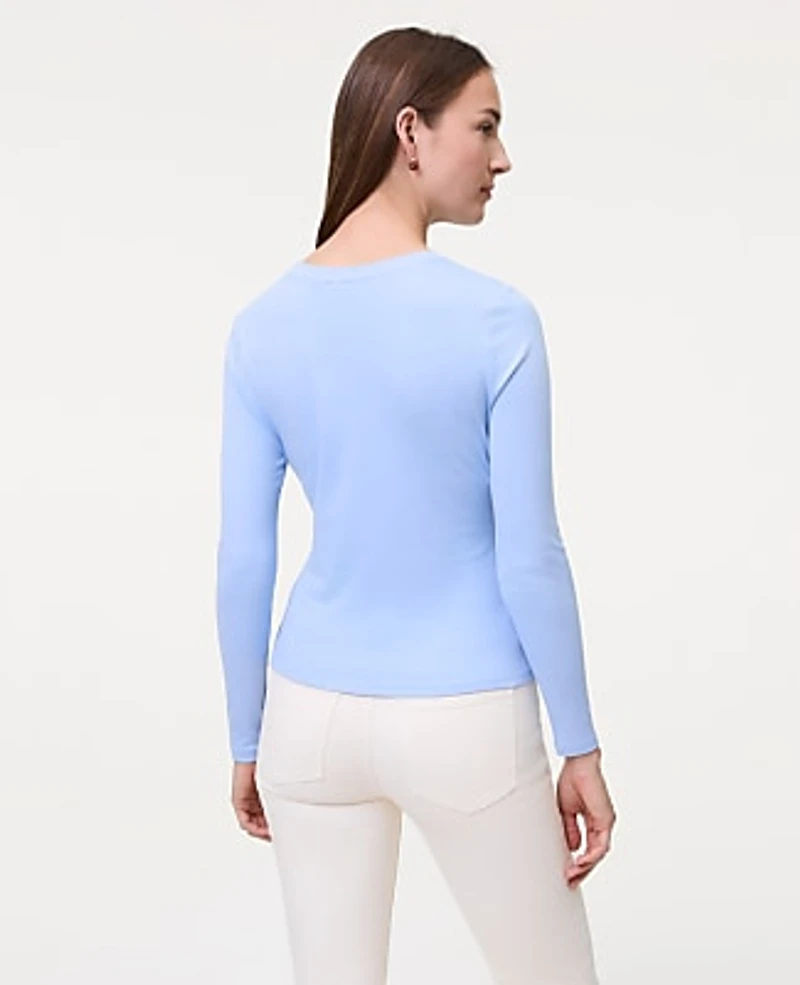 Ann Taylor Weekend Tie Waist Top Women's