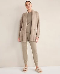 Ann Taylor Haven Well Within Lofty Knit Shawl Collar Cardigan Size Small Dark Navy Heather Women's