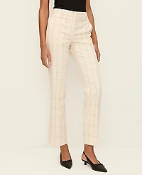 Ann Taylor The Petite Eva Ankle Pant Windowpane Ivory/Black Combo Women's
