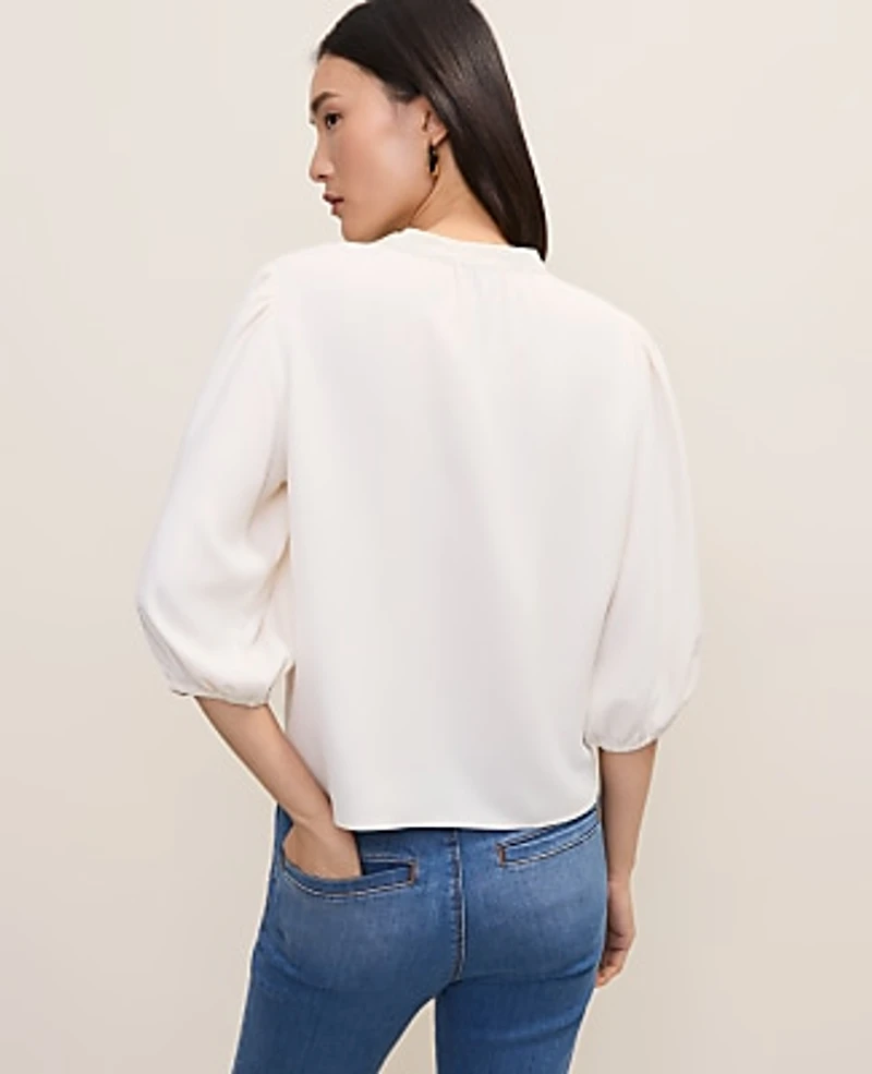 Ann Taylor Puff Sleeve Blouse Women's
