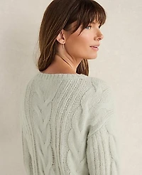 Ann Taylor Haven Well Within Lofty Knit V-Neck Sweater Crisp Sea Green Women's