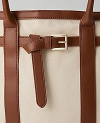 Ann Taylor Belted Canvas Tote Women's