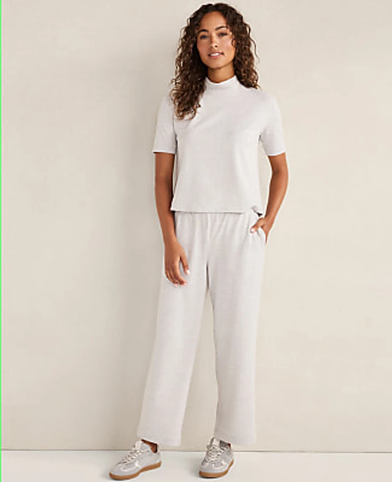 Ann Taylor Haven Well Within Cozy Knit Cropped Pants Light Grey Heather Women's