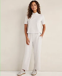 Ann Taylor Haven Well Within Cozy Knit Cropped Pants Light Grey Heather Women's