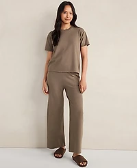 Ann Taylor Haven Well Within Relaxed Jersey T-Shirt Saddle Brown Women's