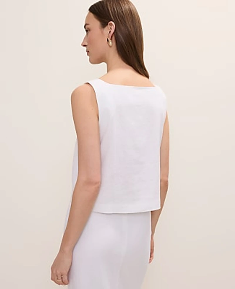 Ann Taylor Linen Blend Tank Top Women's