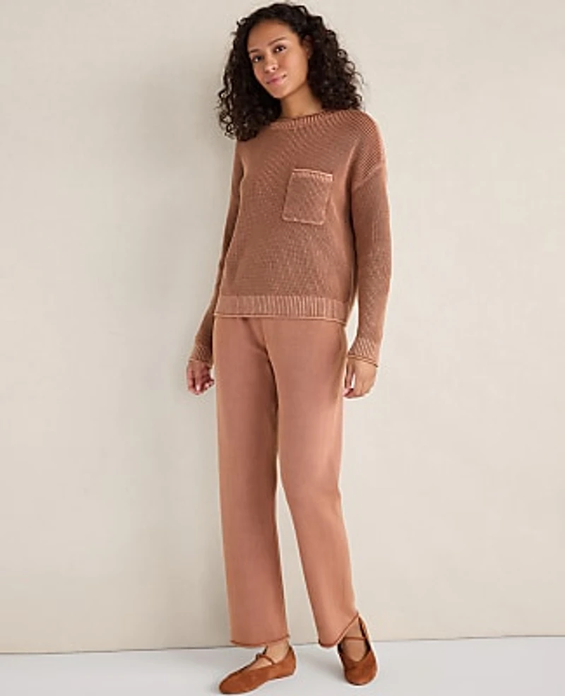 Ann Taylor Haven Well Within Cotton Kick Flare Pants Smokey Rose Women's