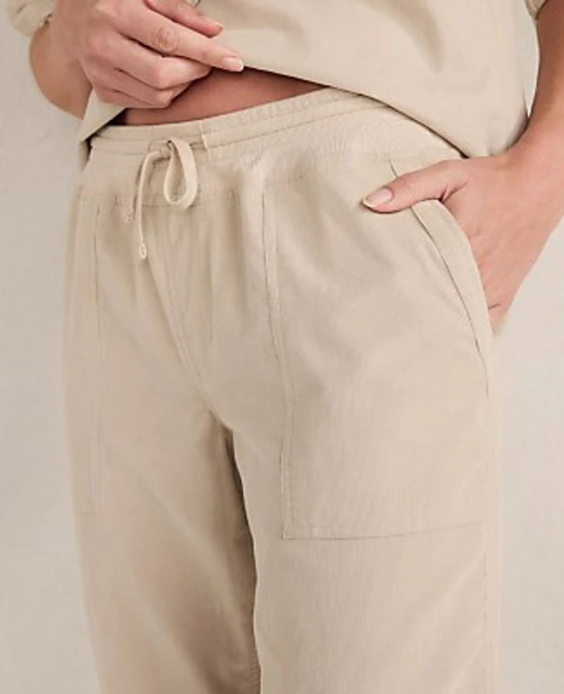 Ann Taylor Haven Well Within Cotton Corded Jogger Light Ash Melange Women's
