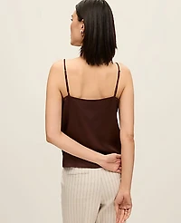 Ann Taylor Satin Cowl Neck Tank Top Women's